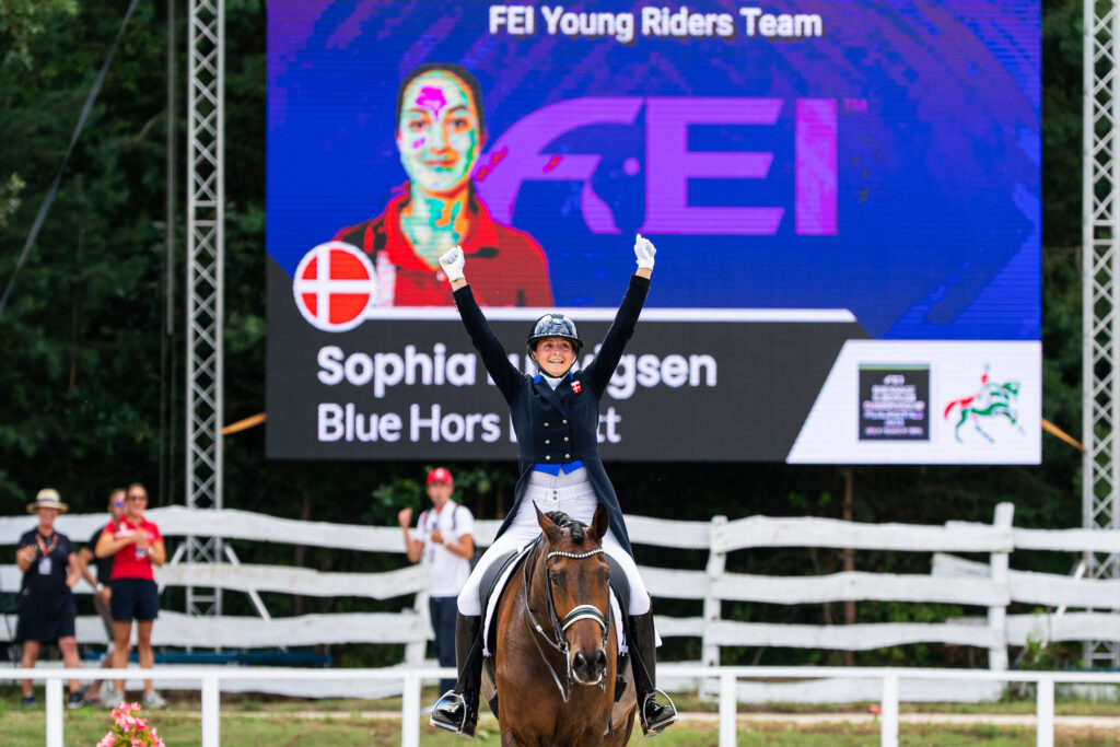 Team gold for Denmark, Sophia, and Elliott at the European Championship for Young Riders!